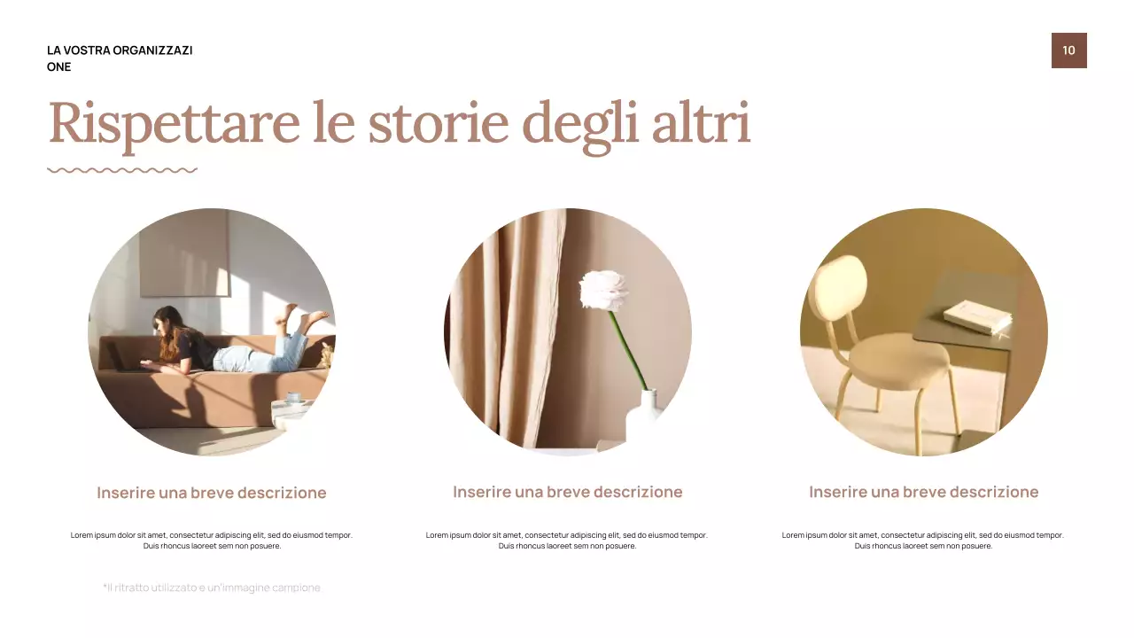 Presentazione dell'invito allo spettacolo Beige Classic