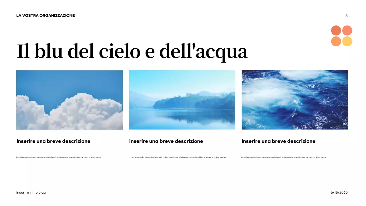 Presentazione introduttiva sulla natura astratta arancione