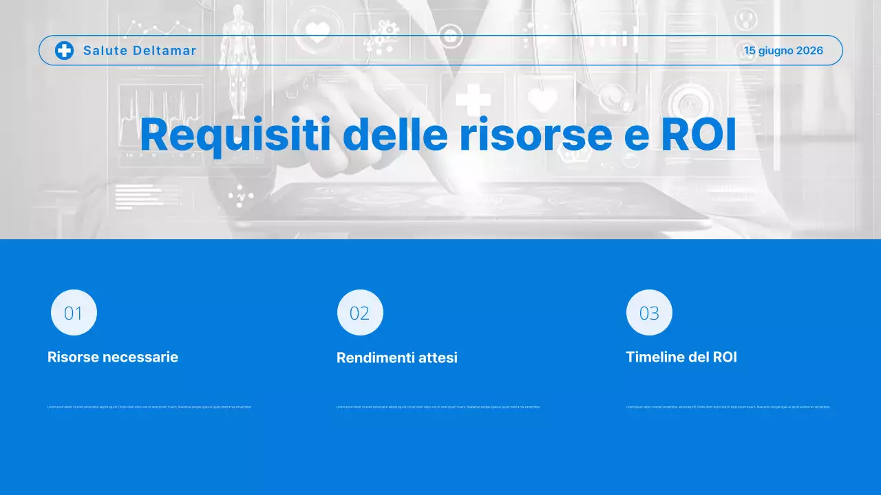 Presentazione delle tendenze sanitarie moderne blu