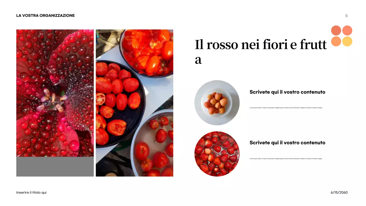 Presentazione introduttiva sulla natura astratta arancione