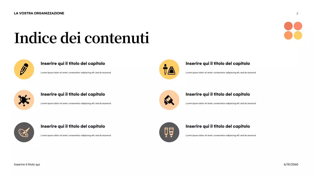 Presentazione introduttiva sulla natura astratta arancione