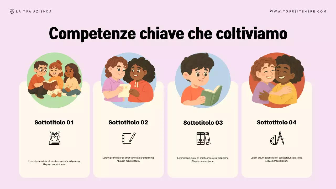 Presentazione dell'annuncio di Pink Modern Education