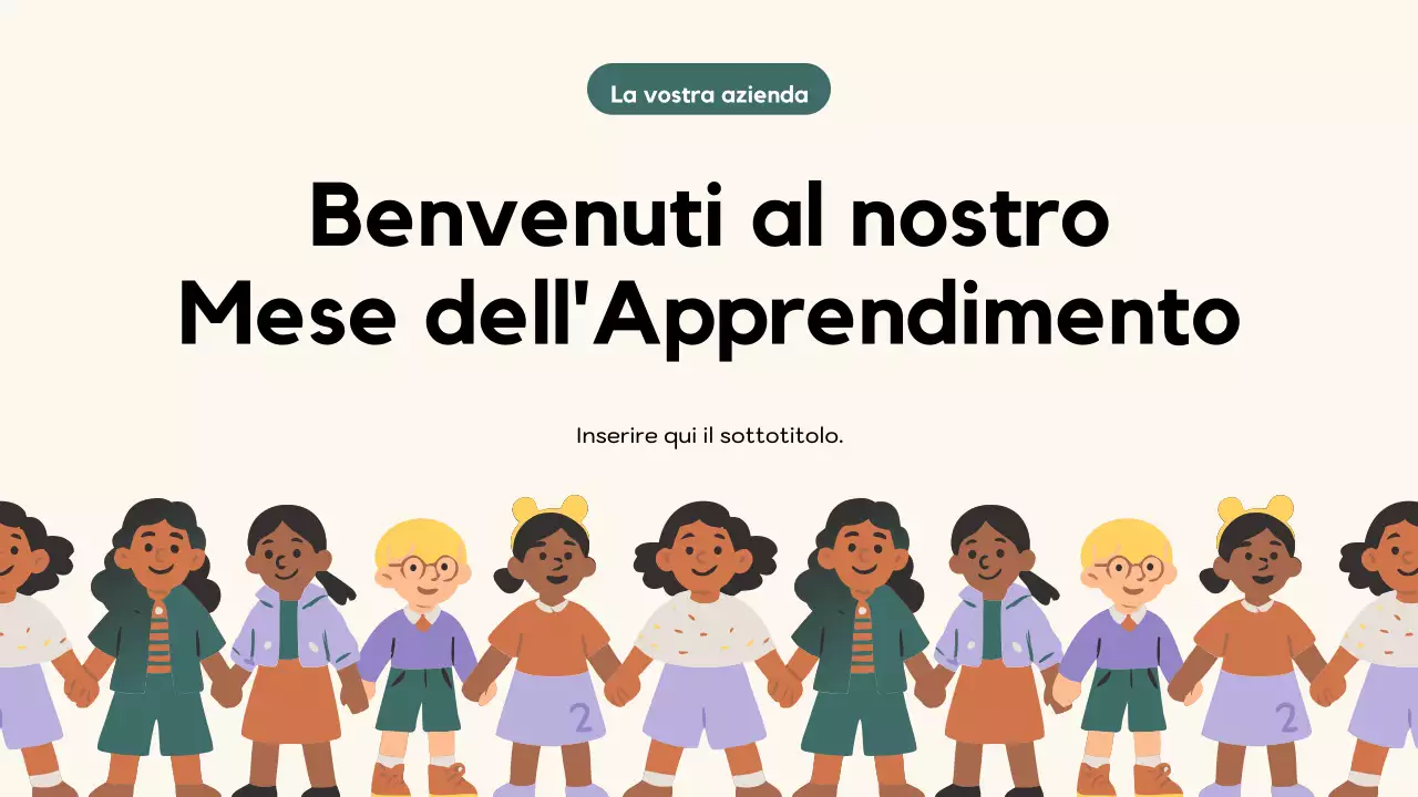 Presentazione didattica giocosa beige