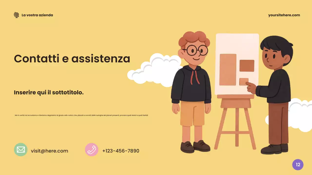 Presentazione dell'annuncio per l'aula Beige Friendly