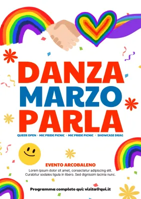 Manifesto web dell'evento Rainbow Bold Pride