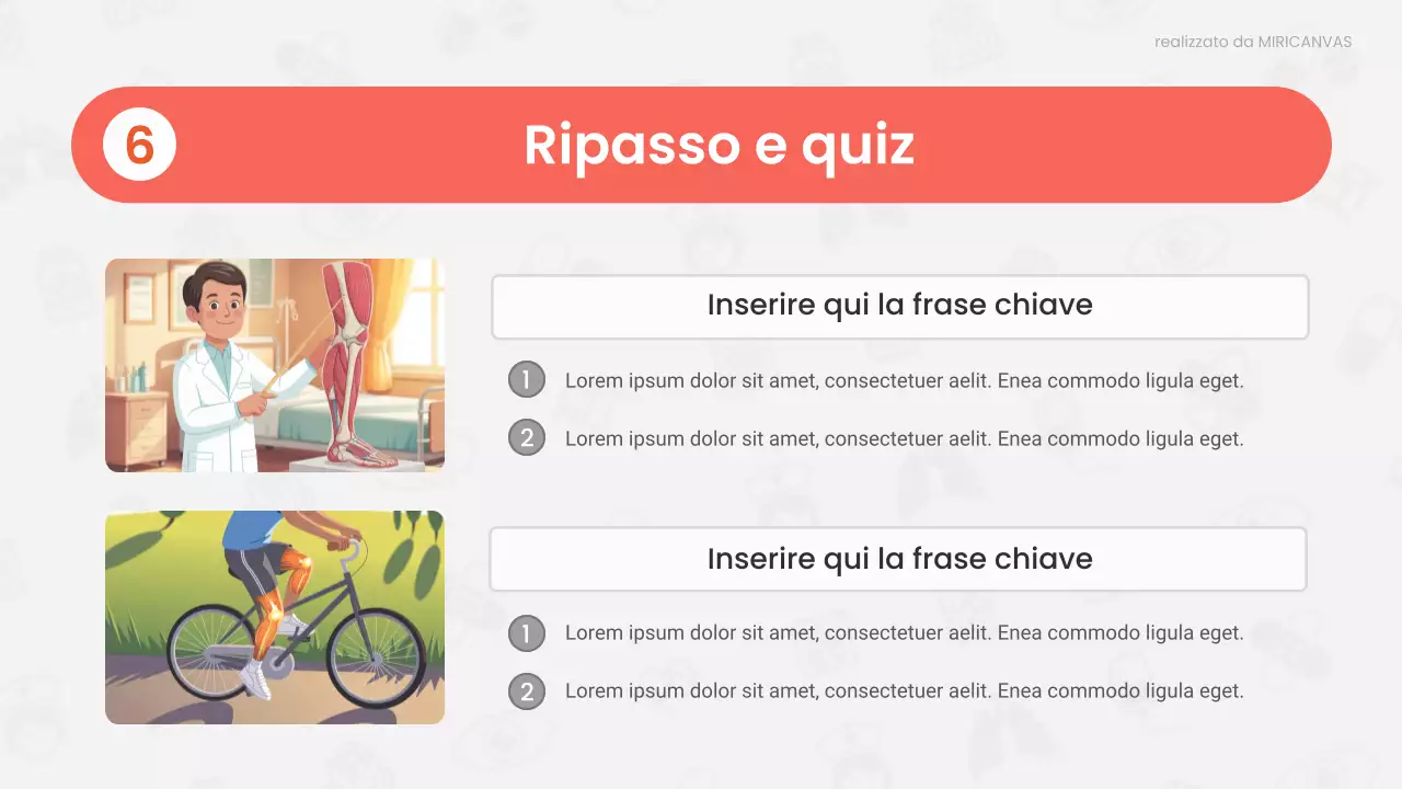 Presentazione della lezione di anatomia moderna rossa