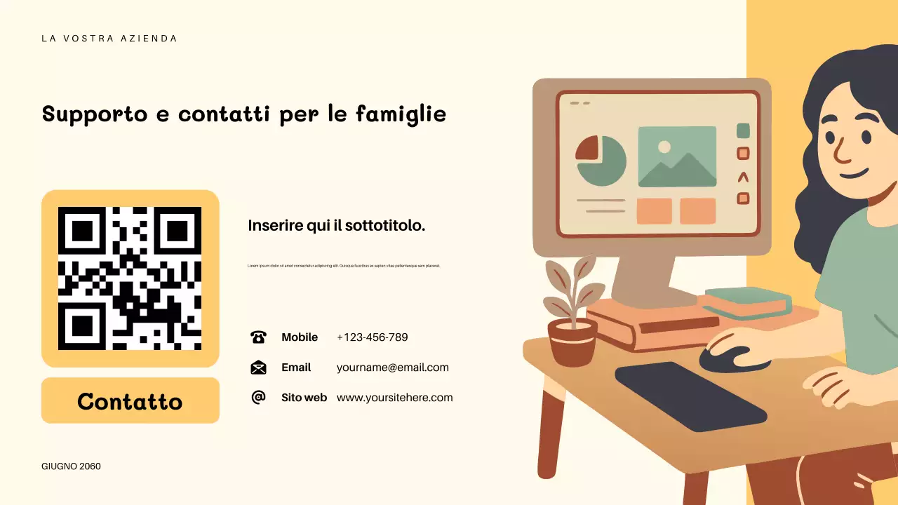 Presentazione dell'invito arancione per l'asilo nido