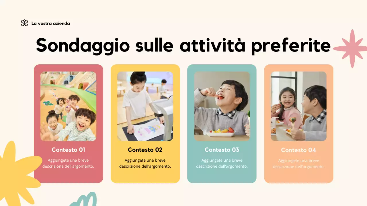 Presentazione didattica giocosa beige