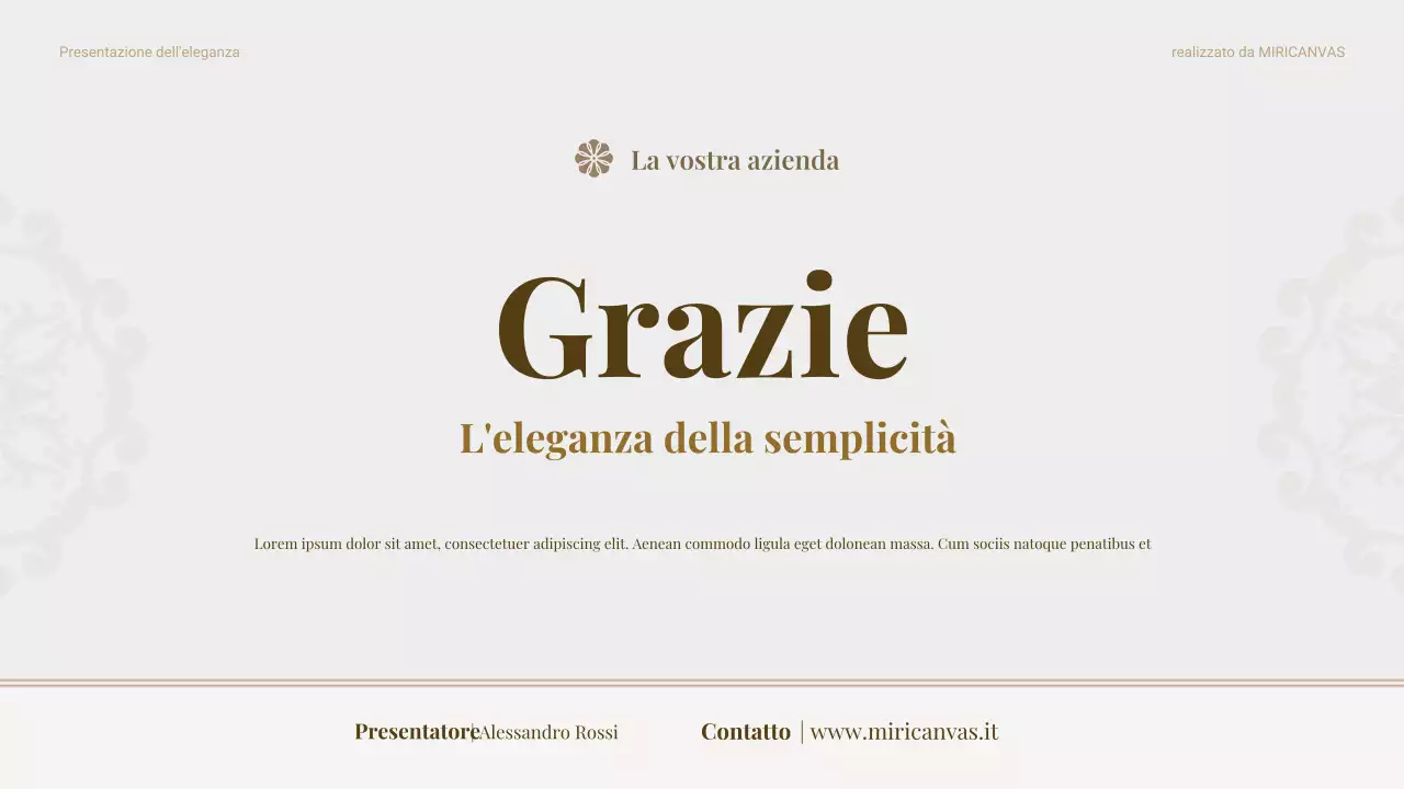 Presentazione di marketing per il cibo tradizionale Beige