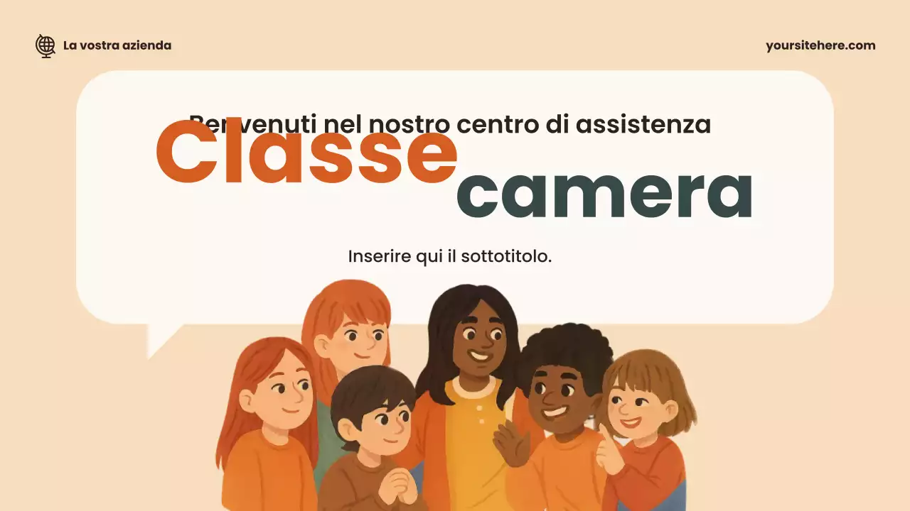 Presentazione dell'annuncio per l'aula Beige Friendly