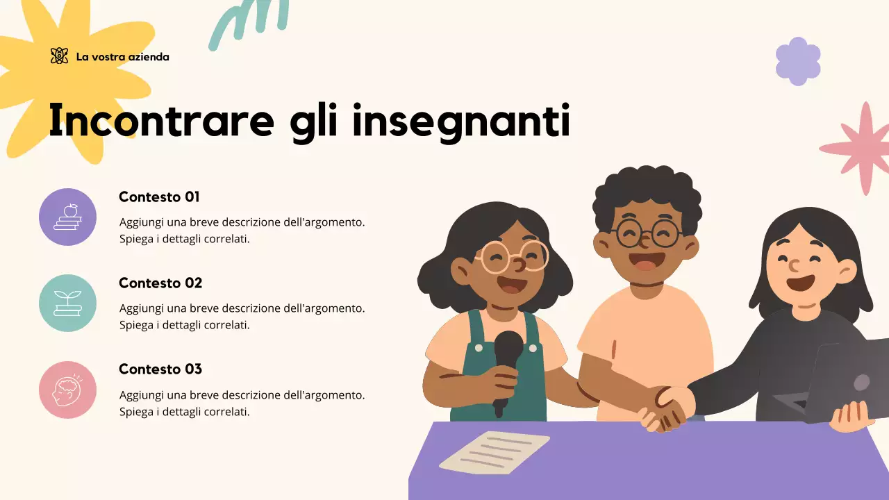 Presentazione didattica giocosa beige