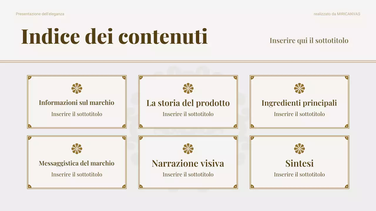 Presentazione di marketing per il cibo tradizionale Beige