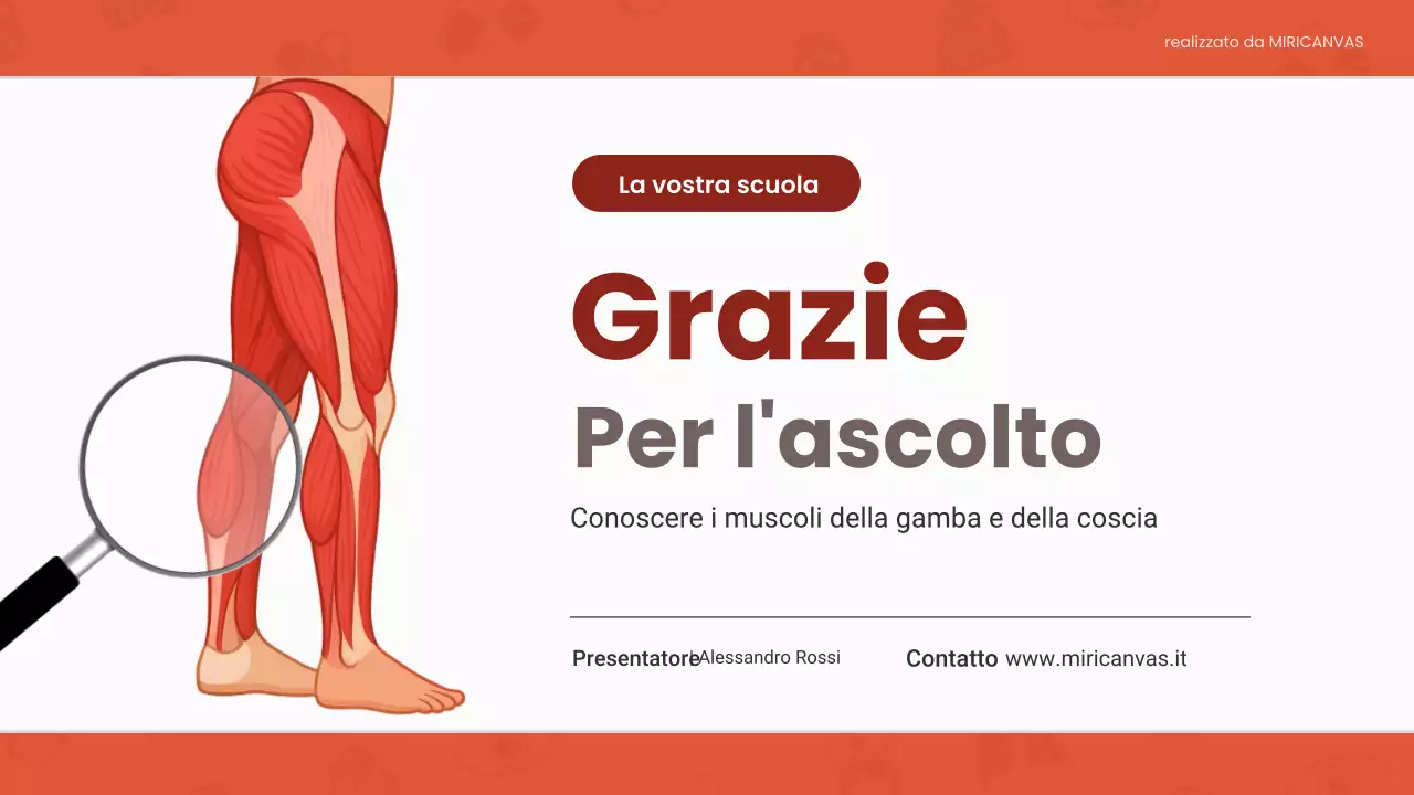 Presentazione della lezione di anatomia moderna rossa