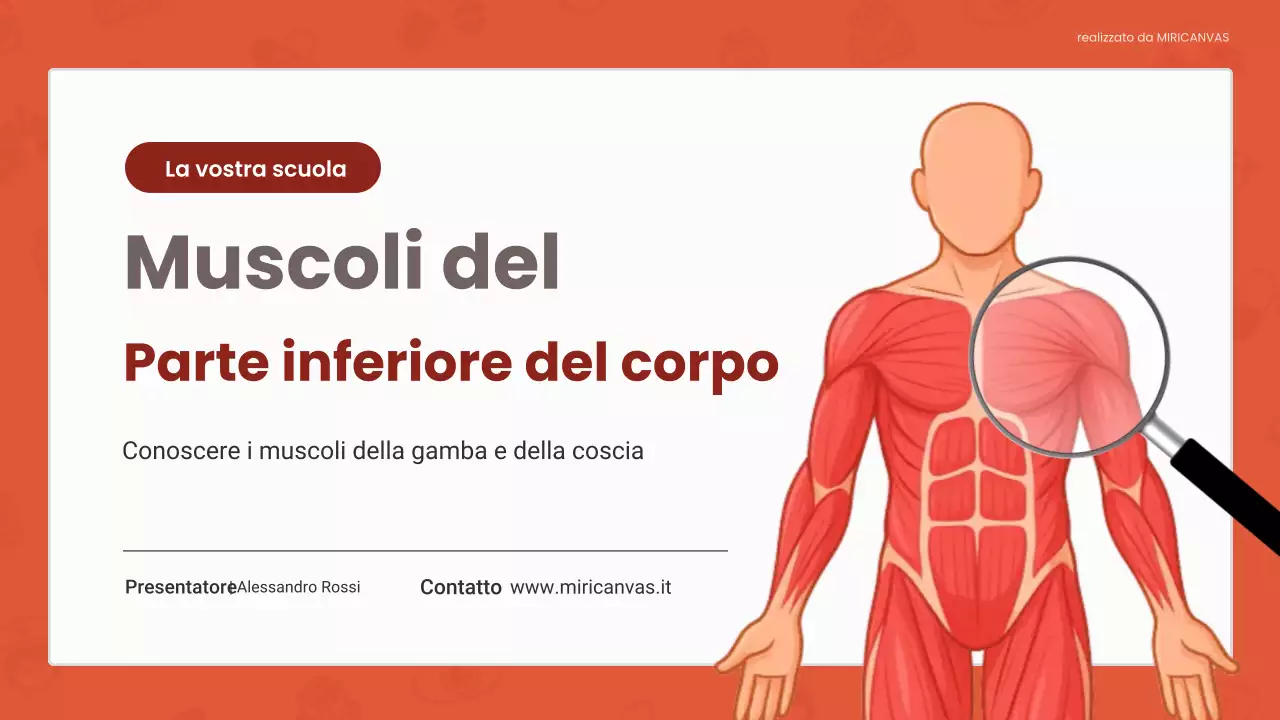 Presentazione della lezione di anatomia moderna rossa
