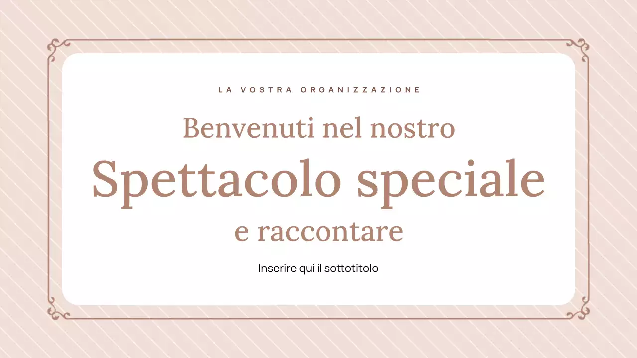 Presentazione dell'invito allo spettacolo Beige Classic