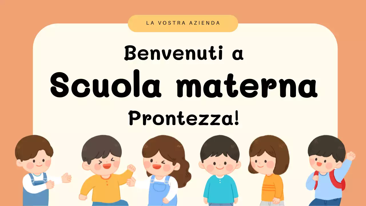 Presentazione dell'invito arancione per l'asilo nido