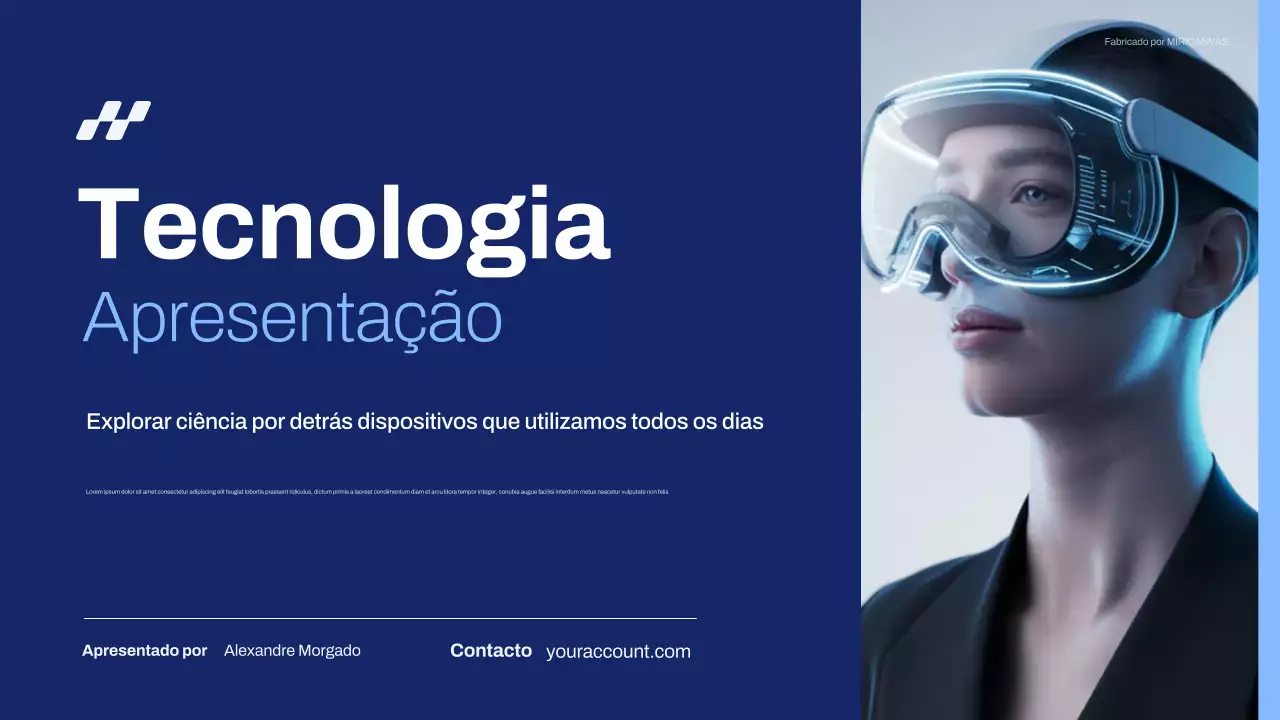 Apresentação de pitch da Blue Modern Technology
