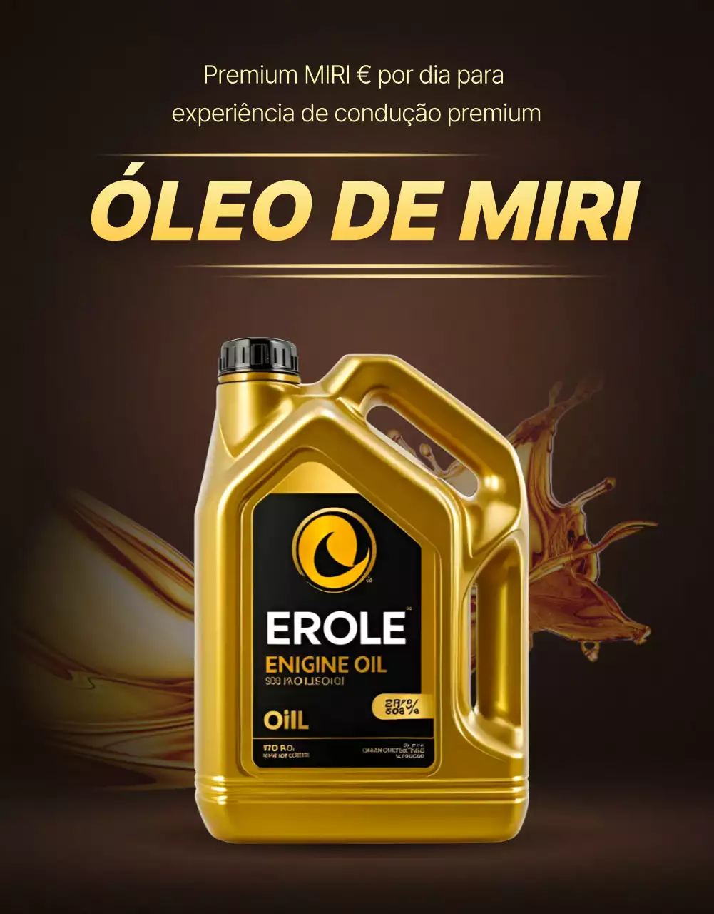 Propaganda de carro moderno dourado