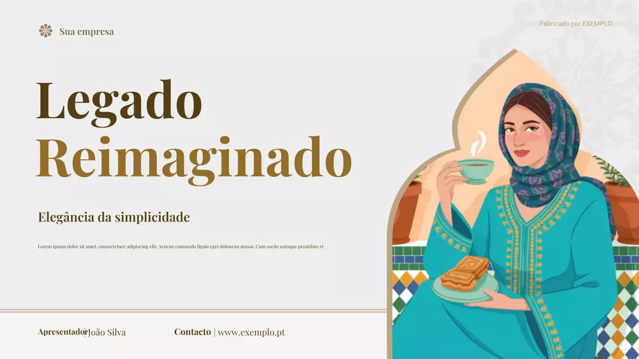 Apresentação de Marketing de Alimentos Tradicionais Bege
