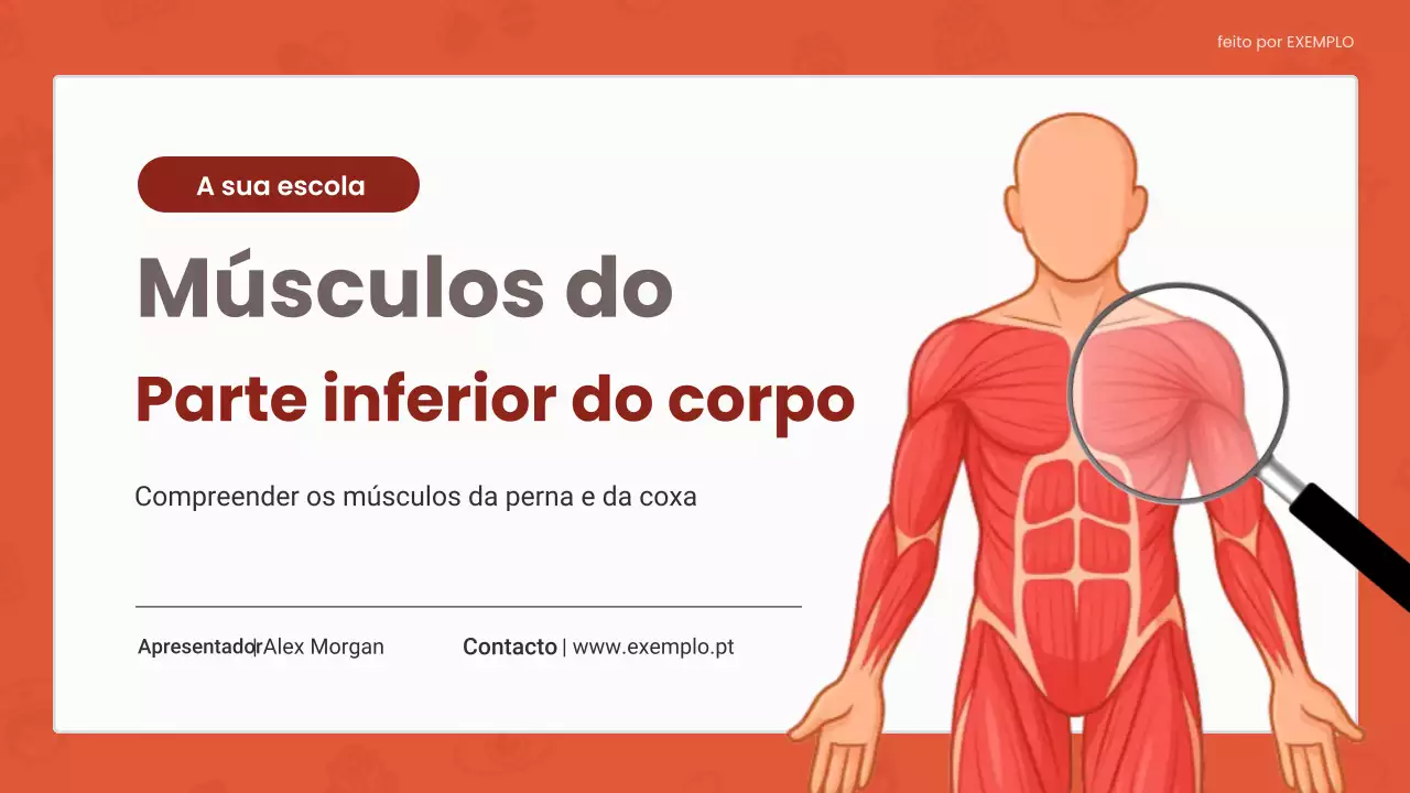 Apresentação da palestra sobre anatomia moderna vermelha