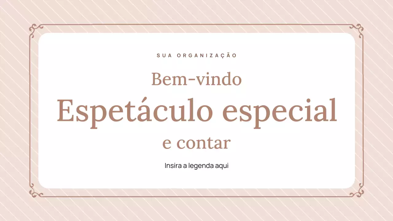 Apresentação de convite para show clássico bege