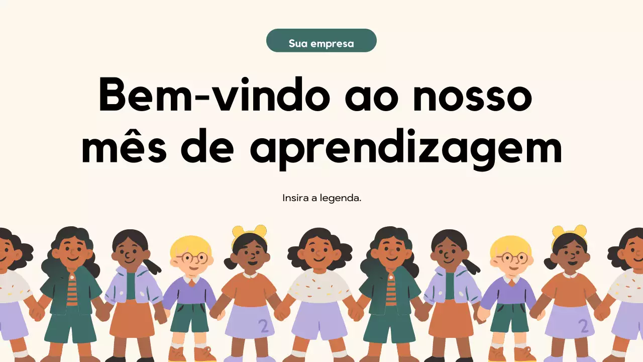 Apresentação Educacional Lúdica Bege