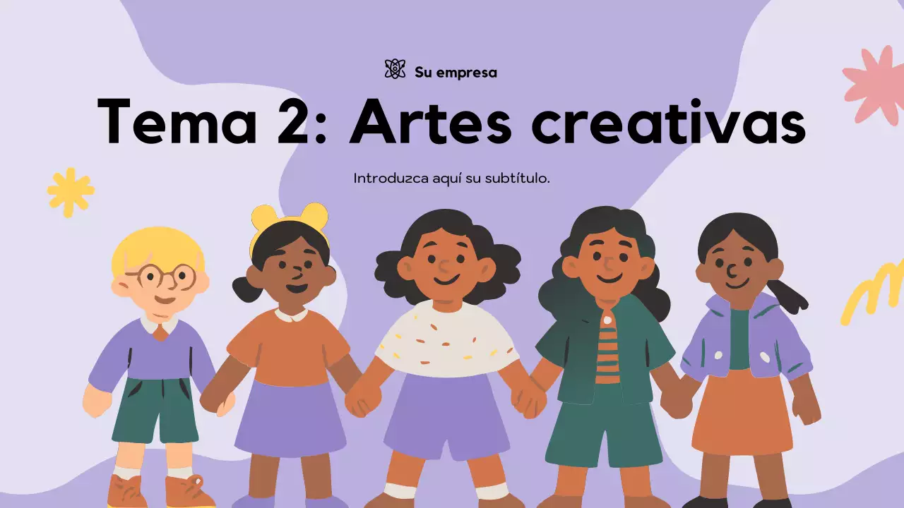 Presentación educativa lúdica en beige