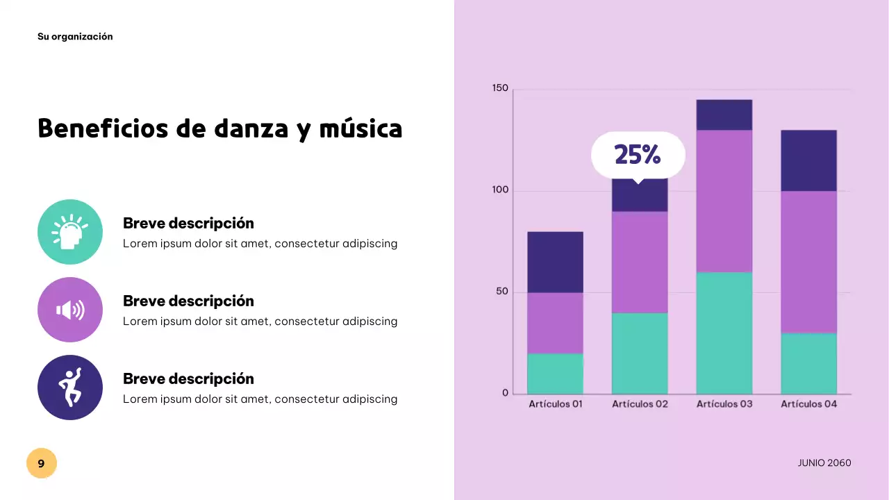 Presentación musical colorida y lúdica