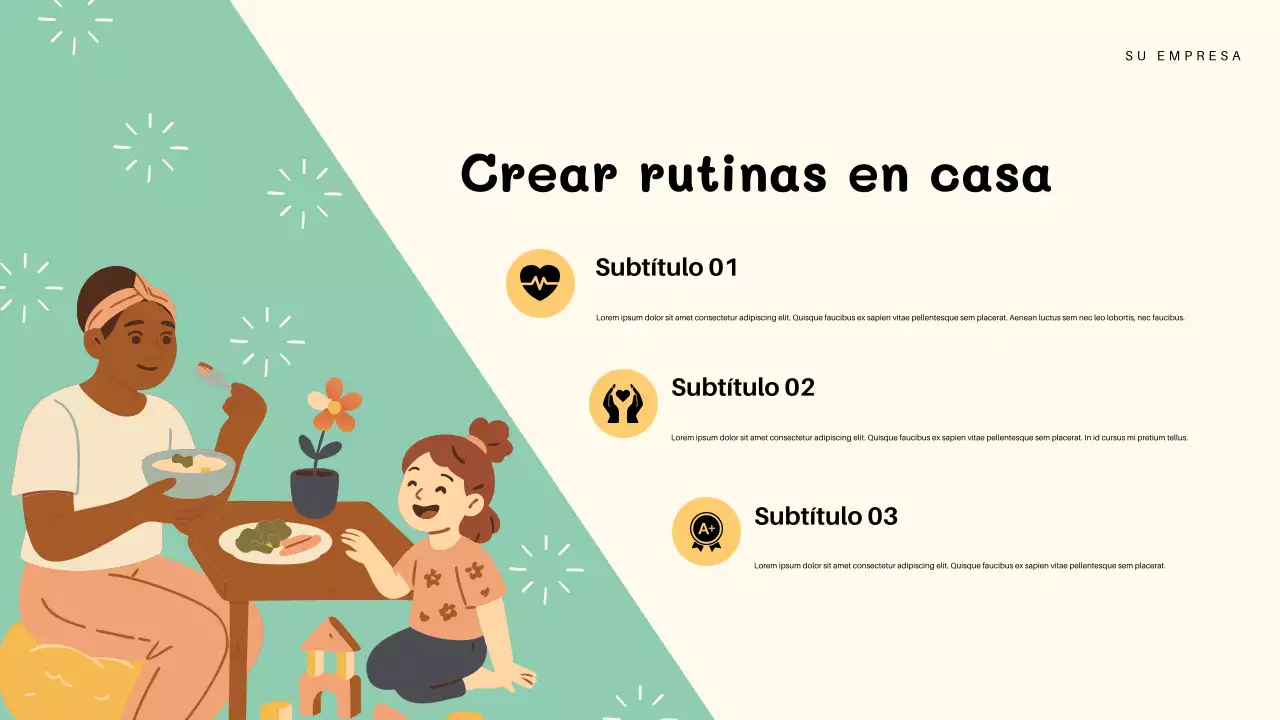 Presentación de invitación para jardín de infantes lúdica de color naranja