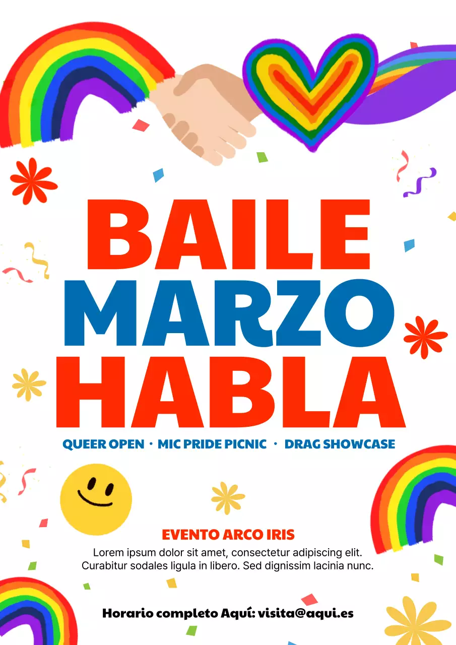 Cartel web del evento Rainbow Bold Pride