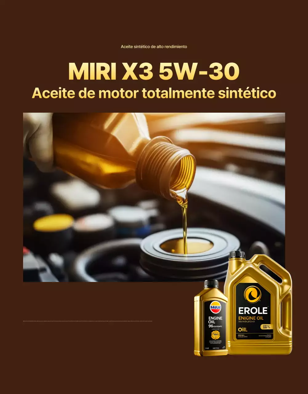 Anuncio de coche moderno dorado