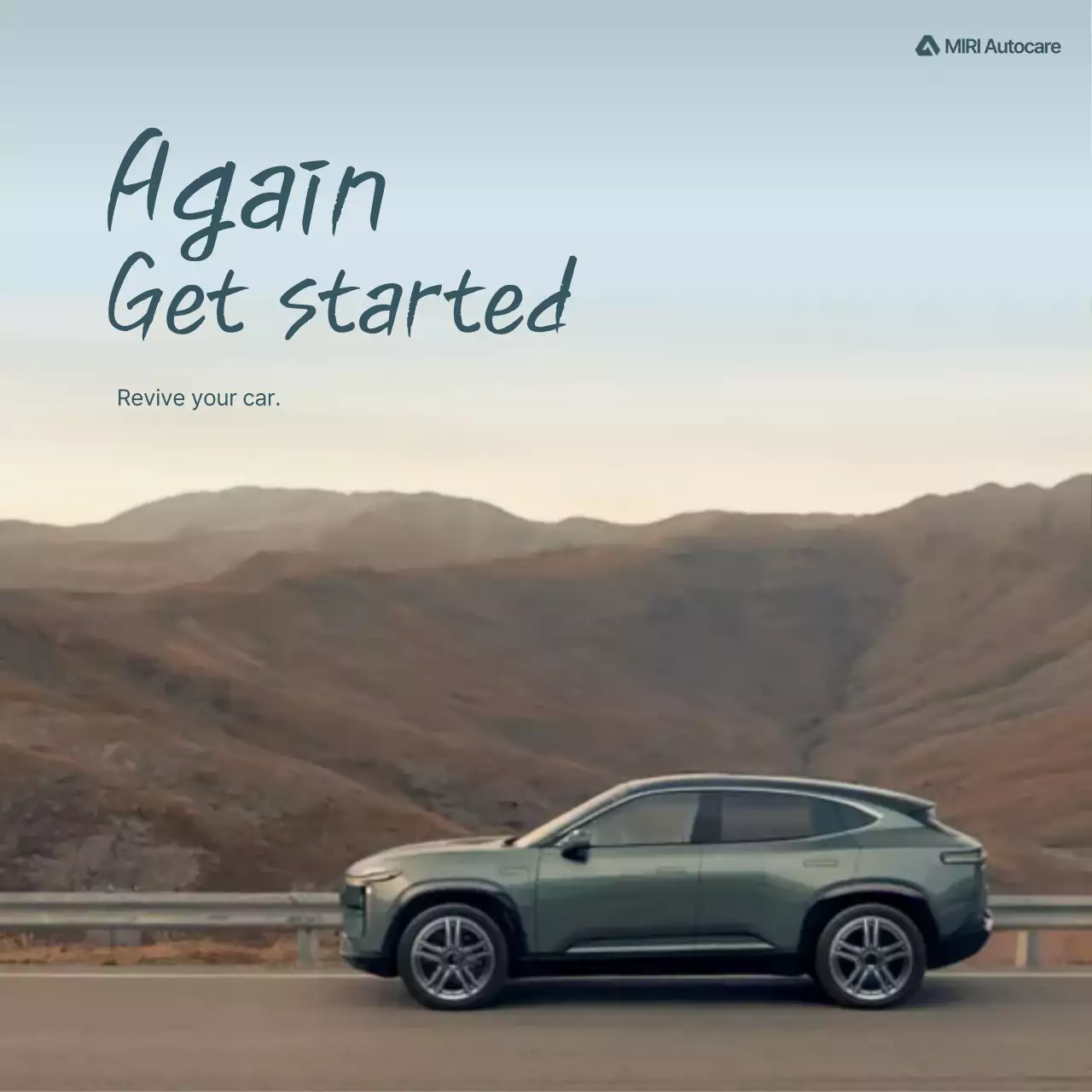 Quảng cáo xe hơi hiện đại màu be