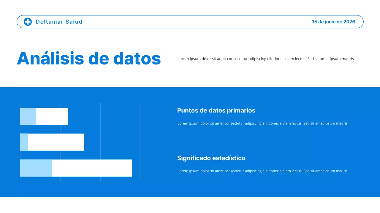 Presentación de tendencias de atención médica moderna en Blue