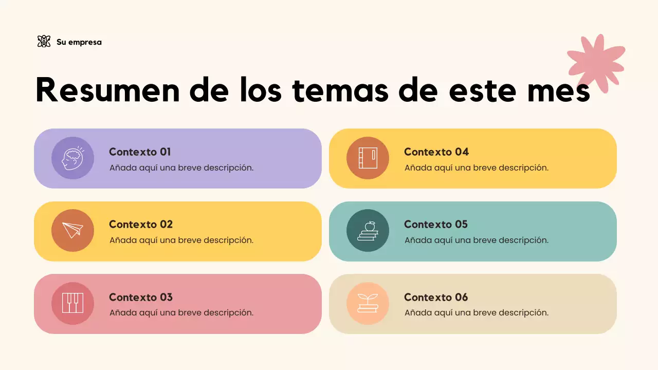 Presentación educativa lúdica en beige