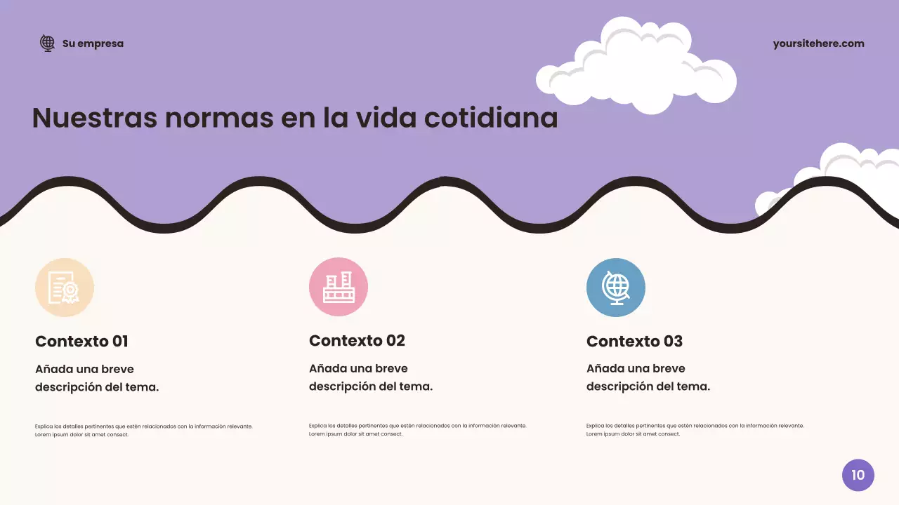 Presentación del anuncio del aula amigable beige