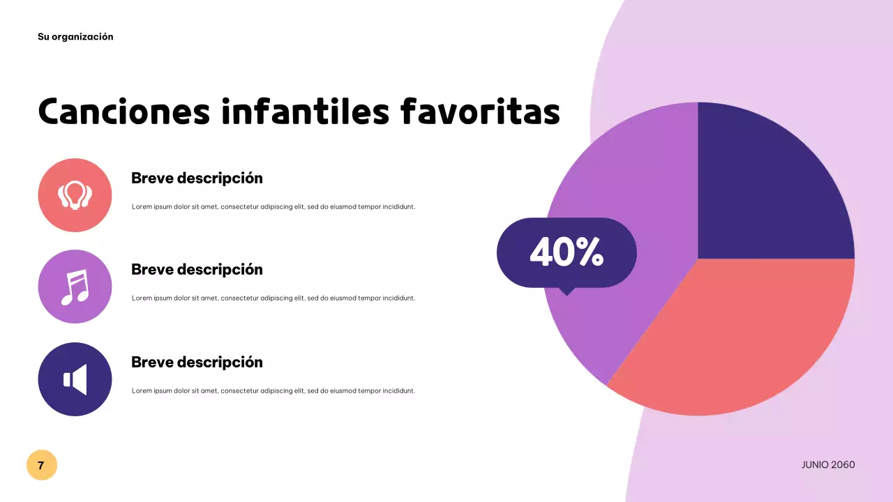 Presentación musical colorida y lúdica