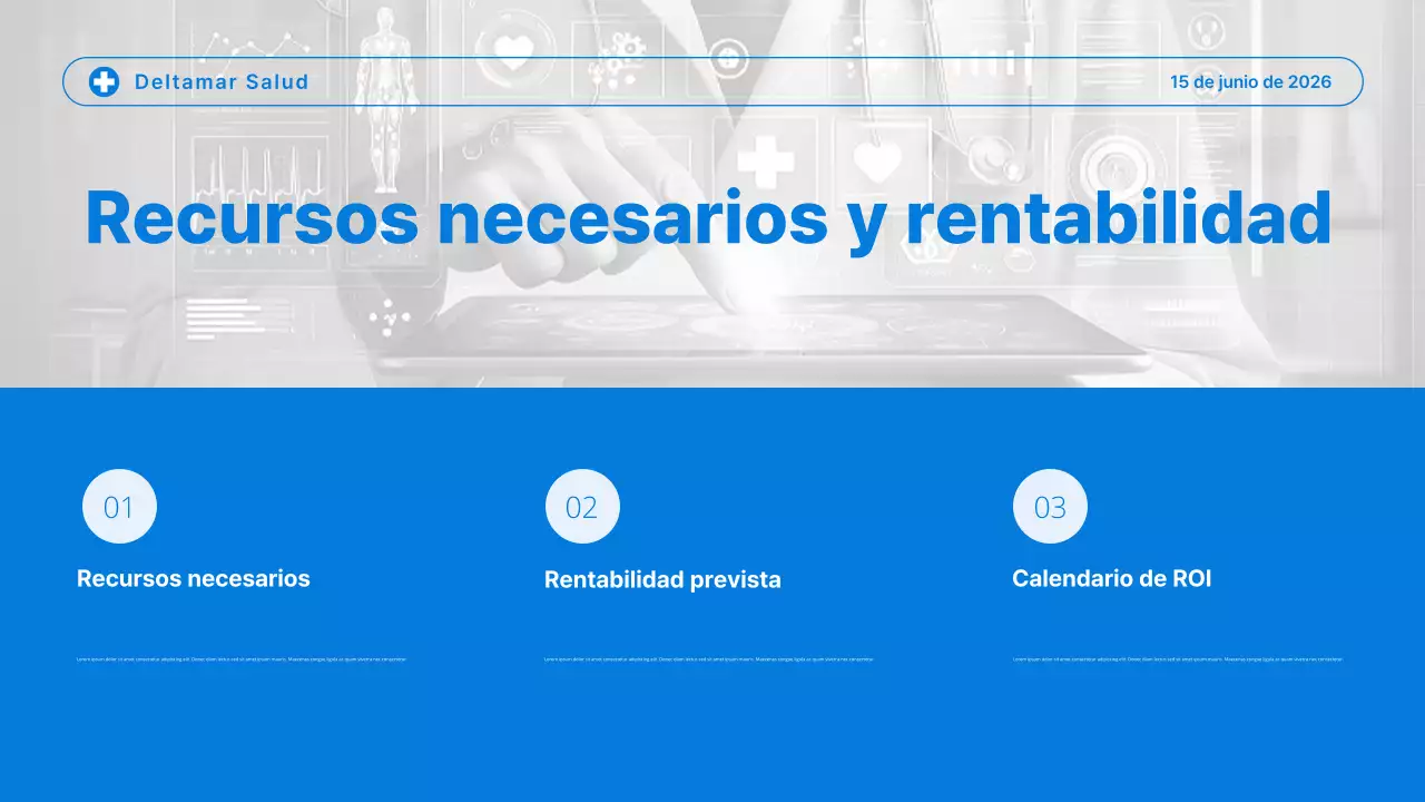 Presentación de tendencias de atención médica moderna en Blue