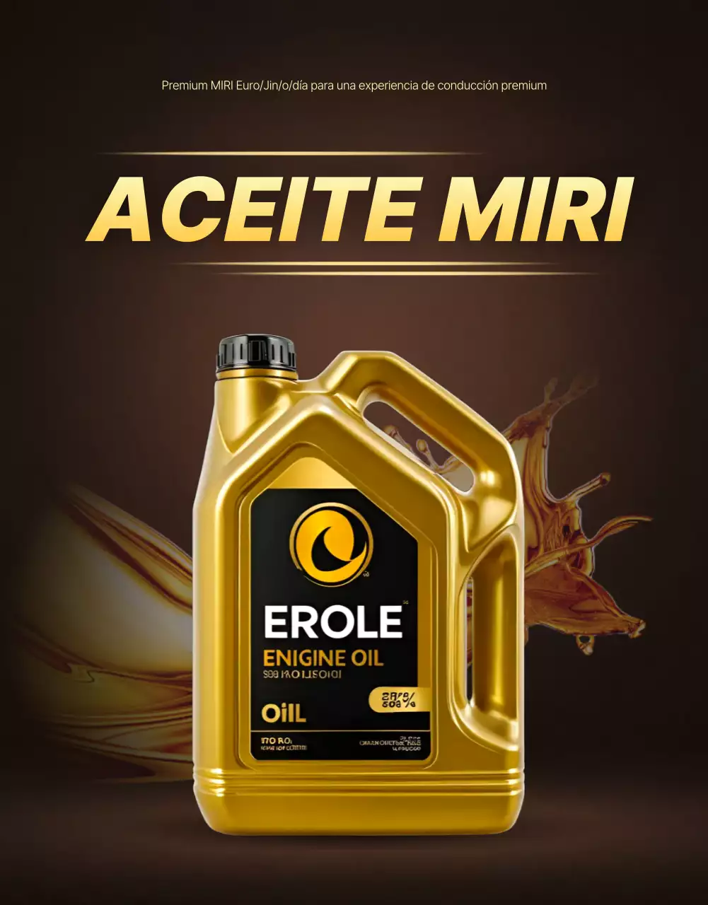 Anuncio de coche moderno dorado