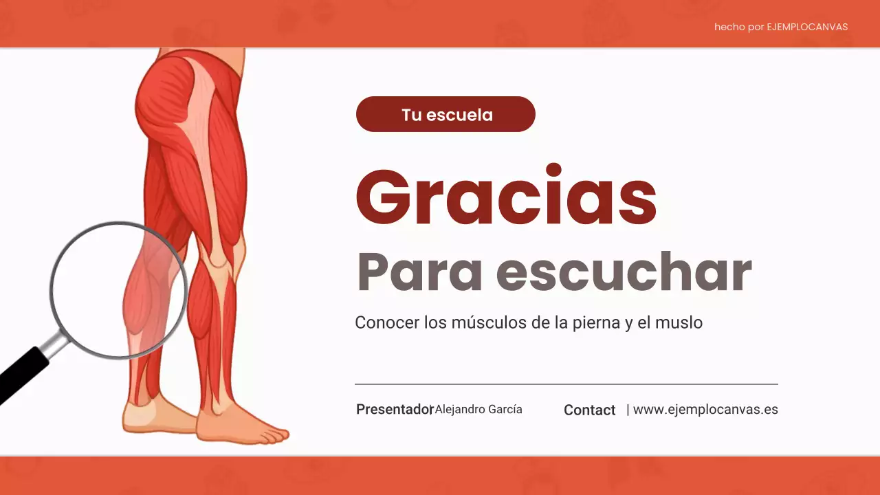 Presentación de la conferencia sobre anatomía moderna roja