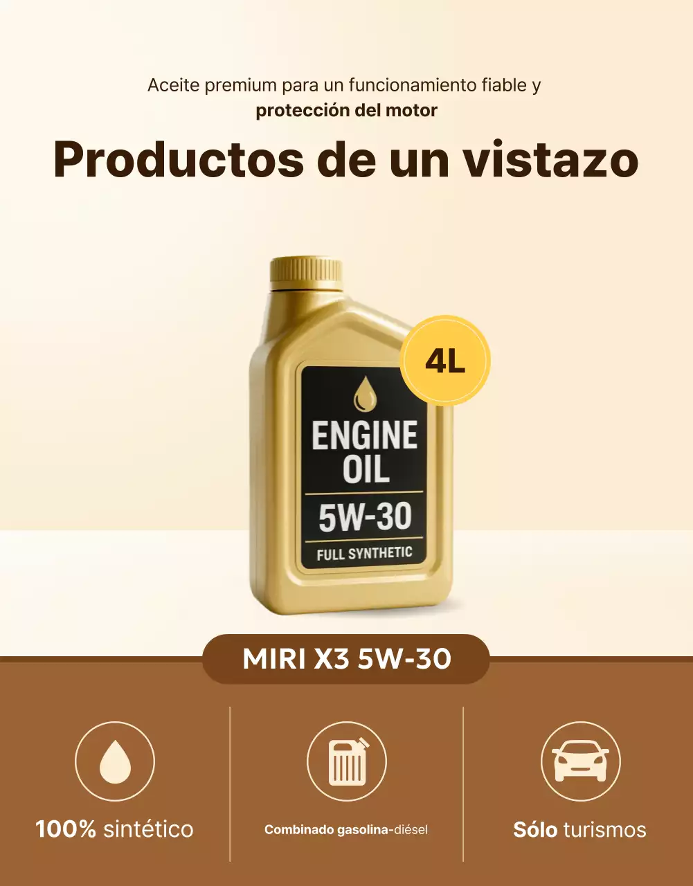 Anuncio de coche moderno marrón