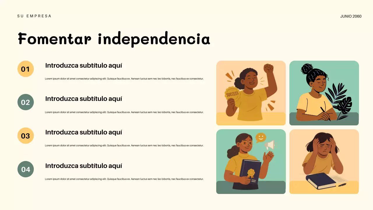 Presentación de invitación para jardín de infantes lúdica de color naranja