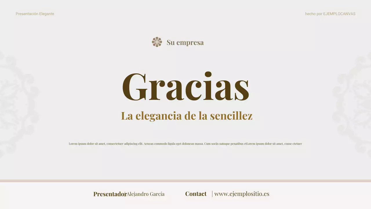 Presentación de marketing de alimentos tradicionales beige