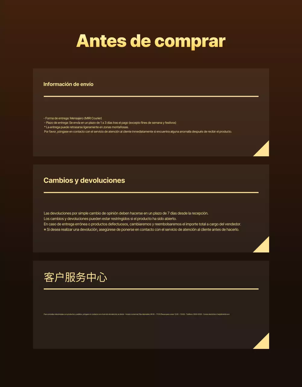 Anuncio de coche moderno dorado