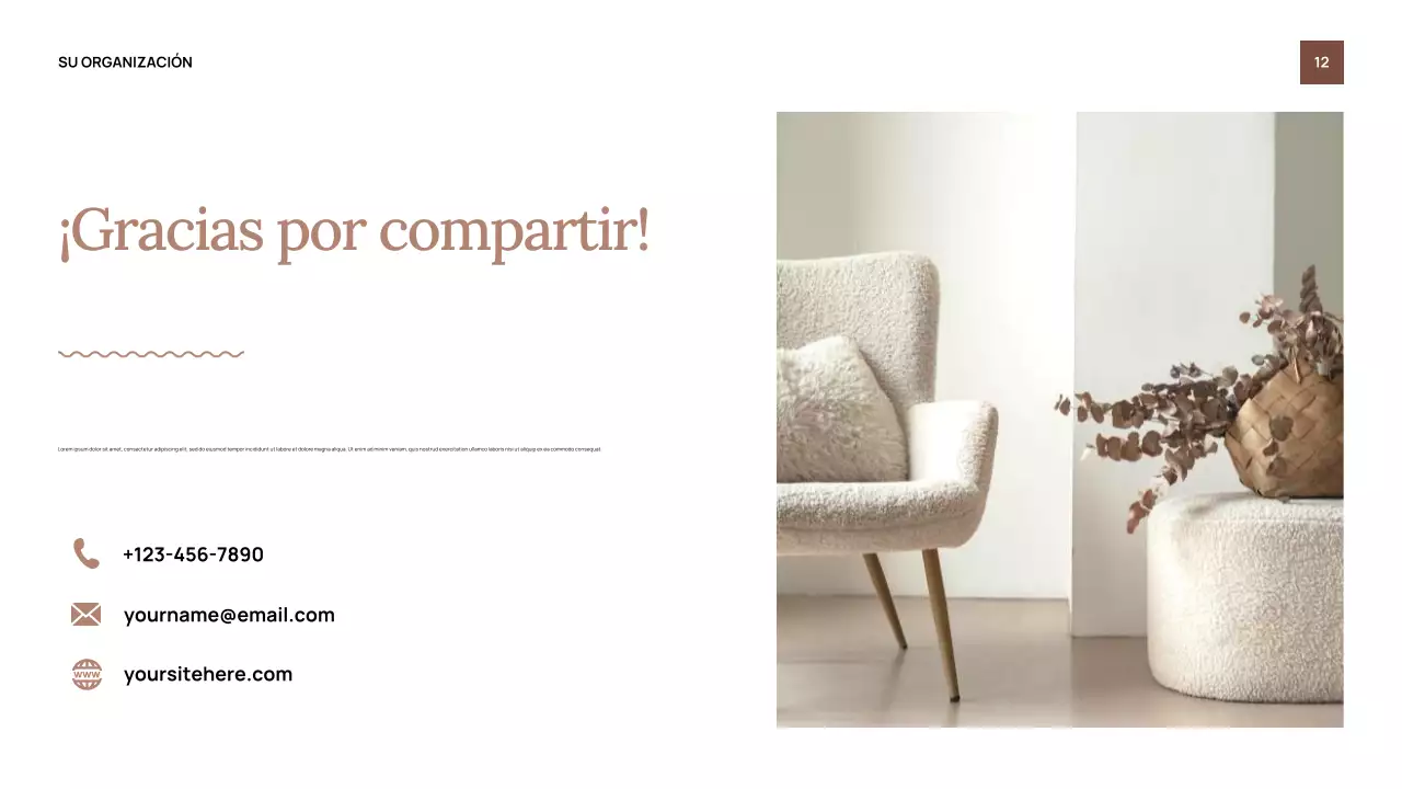 Presentación de invitación al espectáculo clásico beige