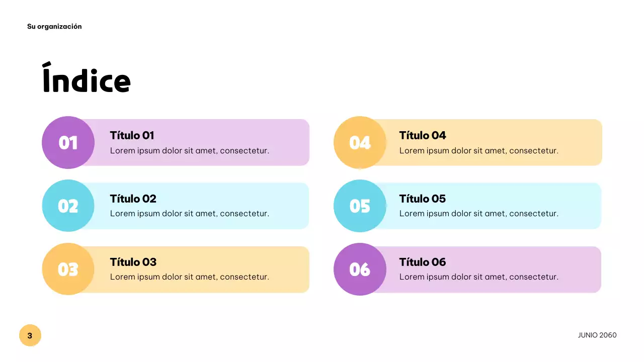 Presentación musical colorida y lúdica