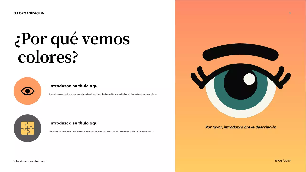 Presentación de introducción a la naturaleza abstracta naranja