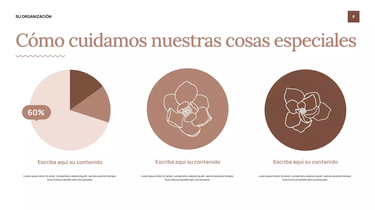 Presentación de invitación al espectáculo clásico beige