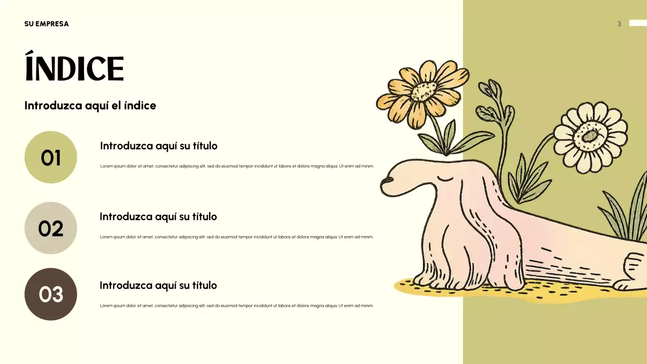 Presentación de invitación con animales juguetones en beige