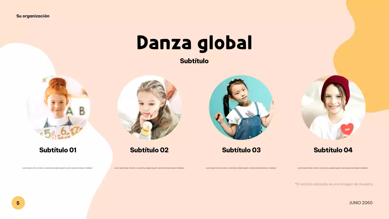 Presentación musical colorida y lúdica