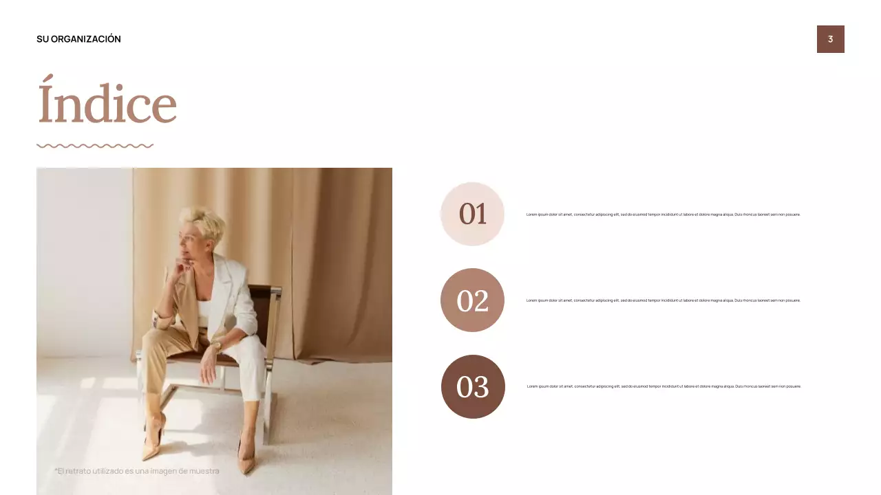 Presentación de invitación al espectáculo clásico beige